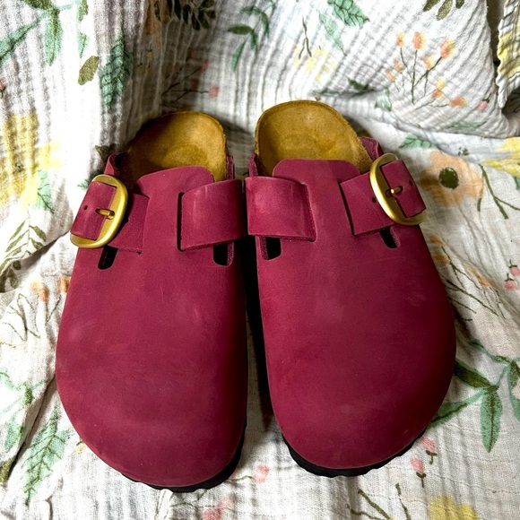 BIRKENSTOCK Boston Big Buckle Clog Maroon size EU37 US 6/6.5 - Picture 3 of 9